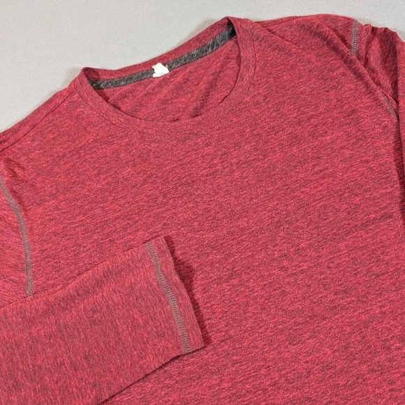 ALO Yoga Other - Alo Mens Long Sleeve Marled‎ Performance Athletic Top Size L Red